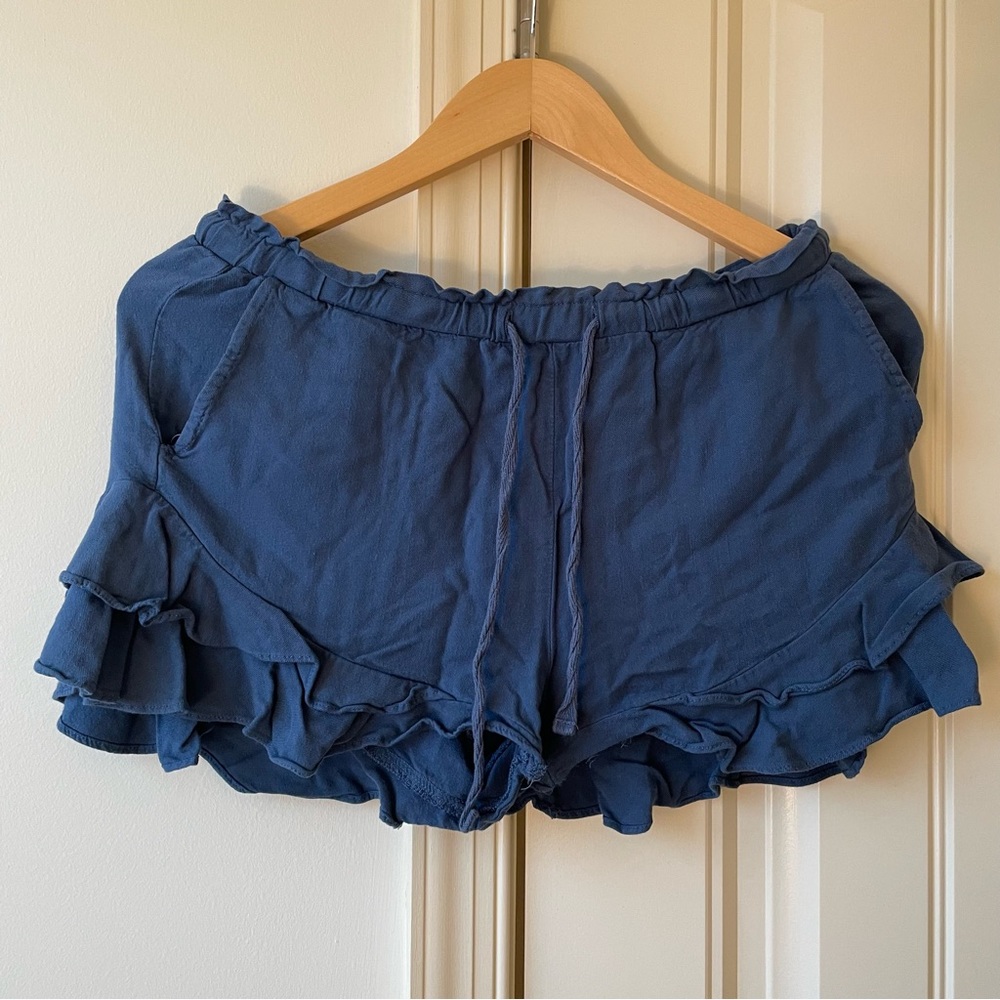 Jack by BB Dakota Ruffle Shorts Blue stretch - Size S